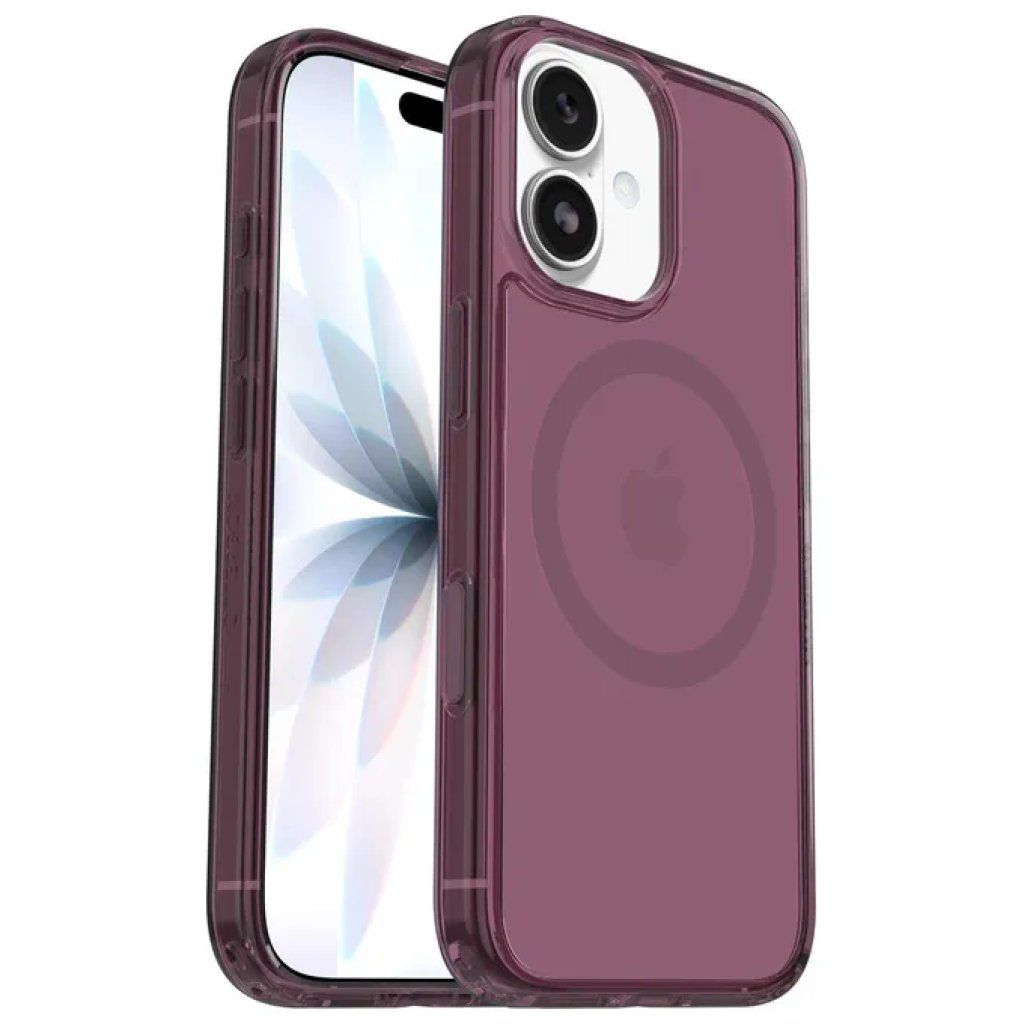 OtterBox Symmetry Clear MagSafe – Custodia rosa trasparente per iPhone 17