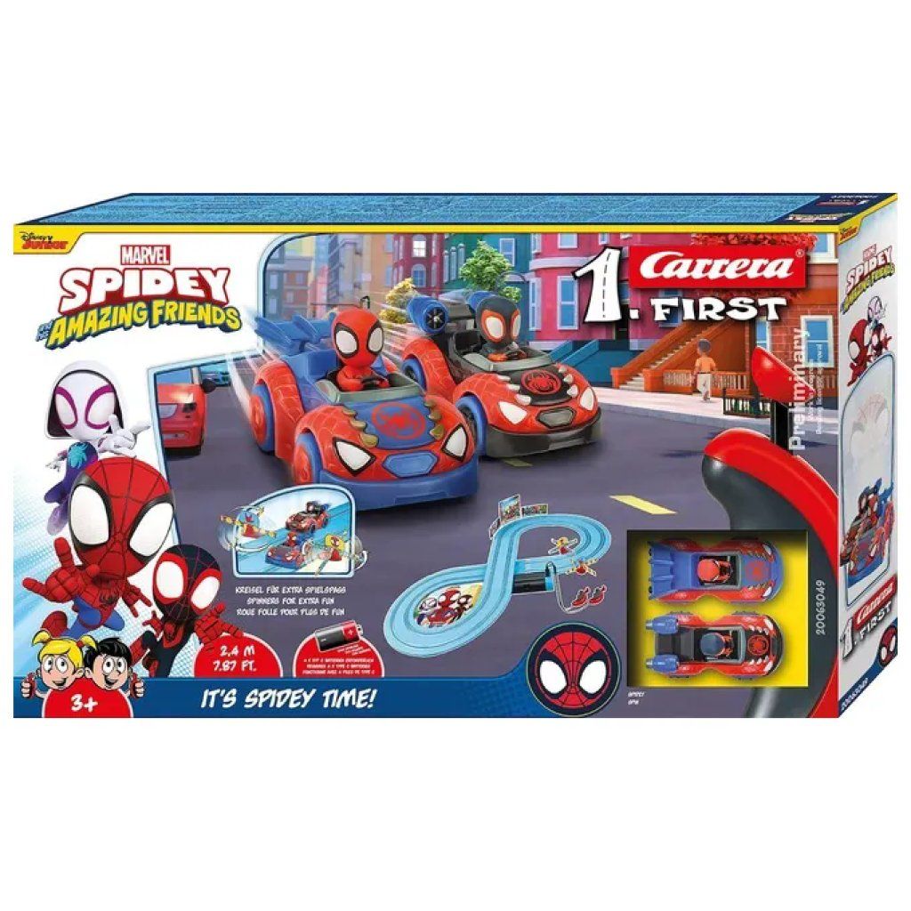 Carrera First Pista Slot Elettrica Spider-Man e Miles Morales, 2,4 m