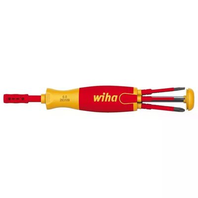 Wiha 38613 LiftUp Electric – Cacciavite isolato con 6 punte SlimBit, 1000 V