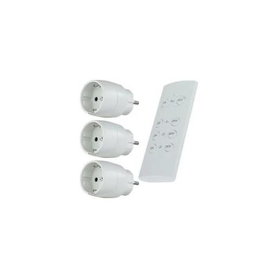 REV 0085500103 Presa wireless 3+1 con telecomando, 3680 W, 16 A, bianca