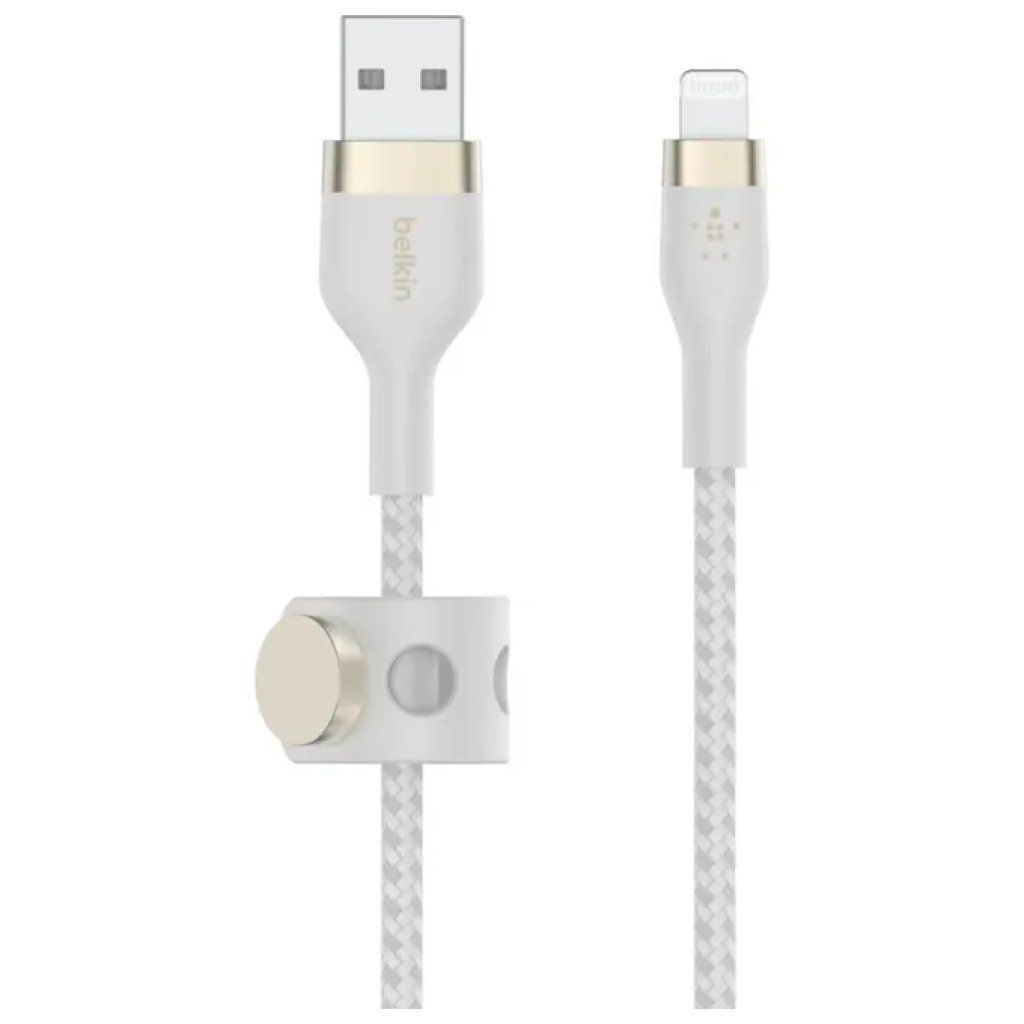 Belkin BoostCharge Pro Flex Cavo USB-A a Lightning 1 m Bianco