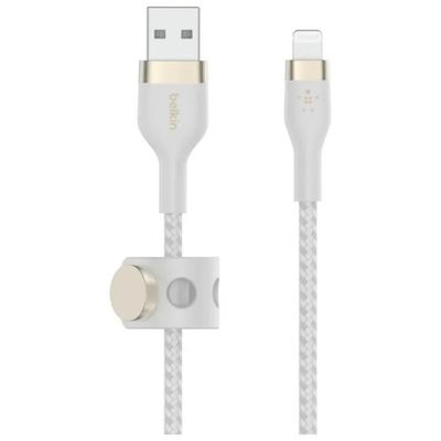 Belkin BoostCharge Pro Flex Cavo USB-A a Lightning 1 m Bianco