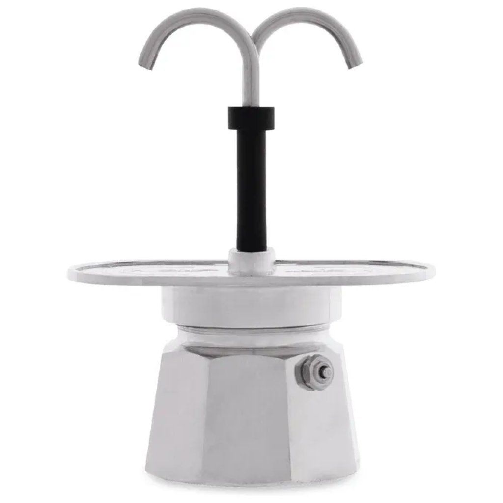 Bialetti Mini Express Moka in Acciaio Inossidabile, 2 Tazze