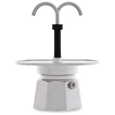 Bialetti Mini Express Moka in Acciaio Inossidabile, 2 Tazze