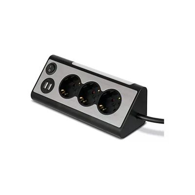REV Multipresa con 3 prese Schuko, 2 porte USB e interruttore REV Multipresa con 3 prese Schuko, 2 porte USB e interruttore