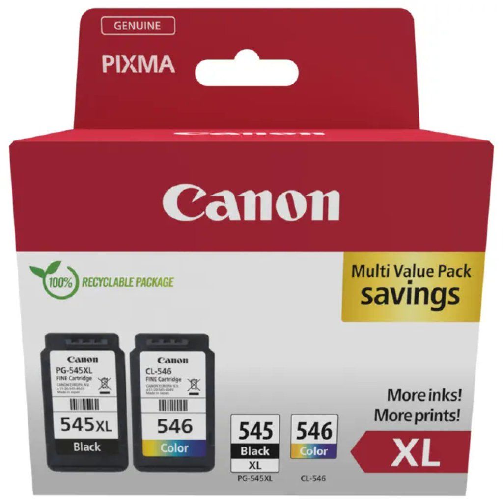 Canon PG-545XL e CL-546XL Cartucce Originali con 50 Fogli Foto