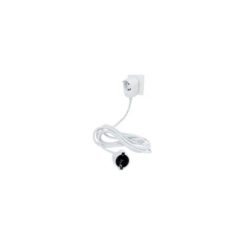 REV 0016150114 Prolunga elettrica bianca da 5 m con 2 prese