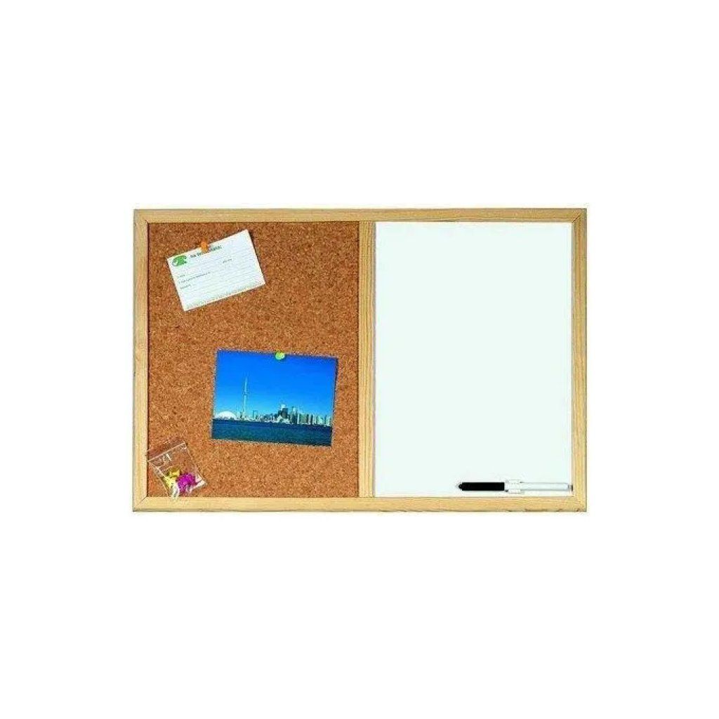 Lebez Lavagna Combinata in Sughero e Bianca 60 x 40 cm