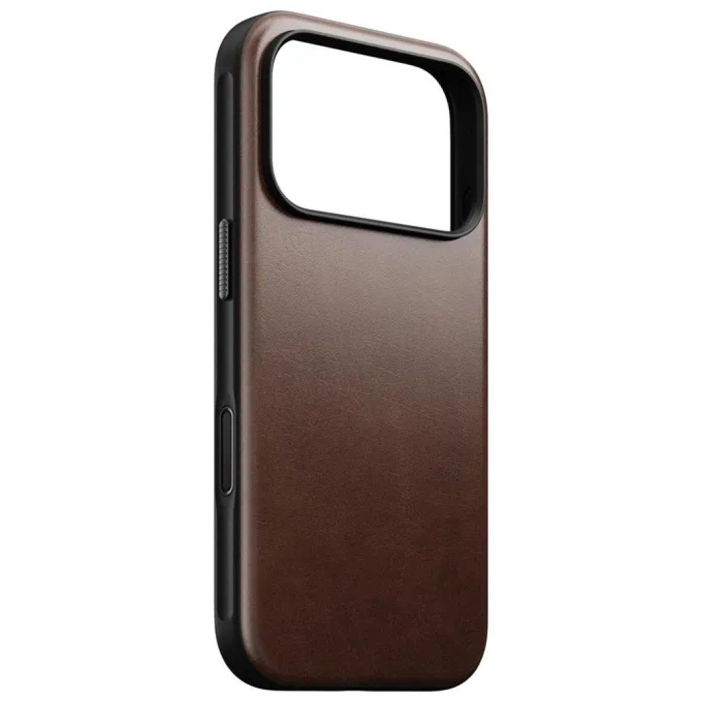 Nomad Rugged Custodia in Pelle Horween per iPhone 17 Pro, MagSafe, Marrone