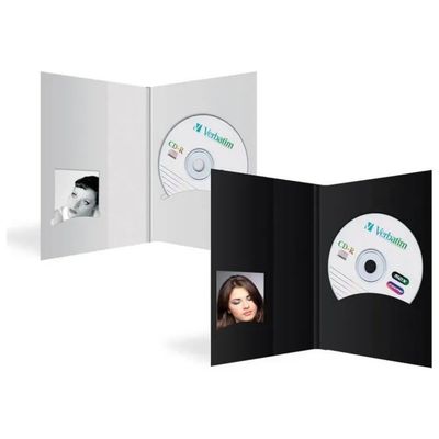Daiber 6610 Cartella Portafoto con Scomparto CD, 10x15 cm, 2 Scomparti, 100 Pezzi, Bianca