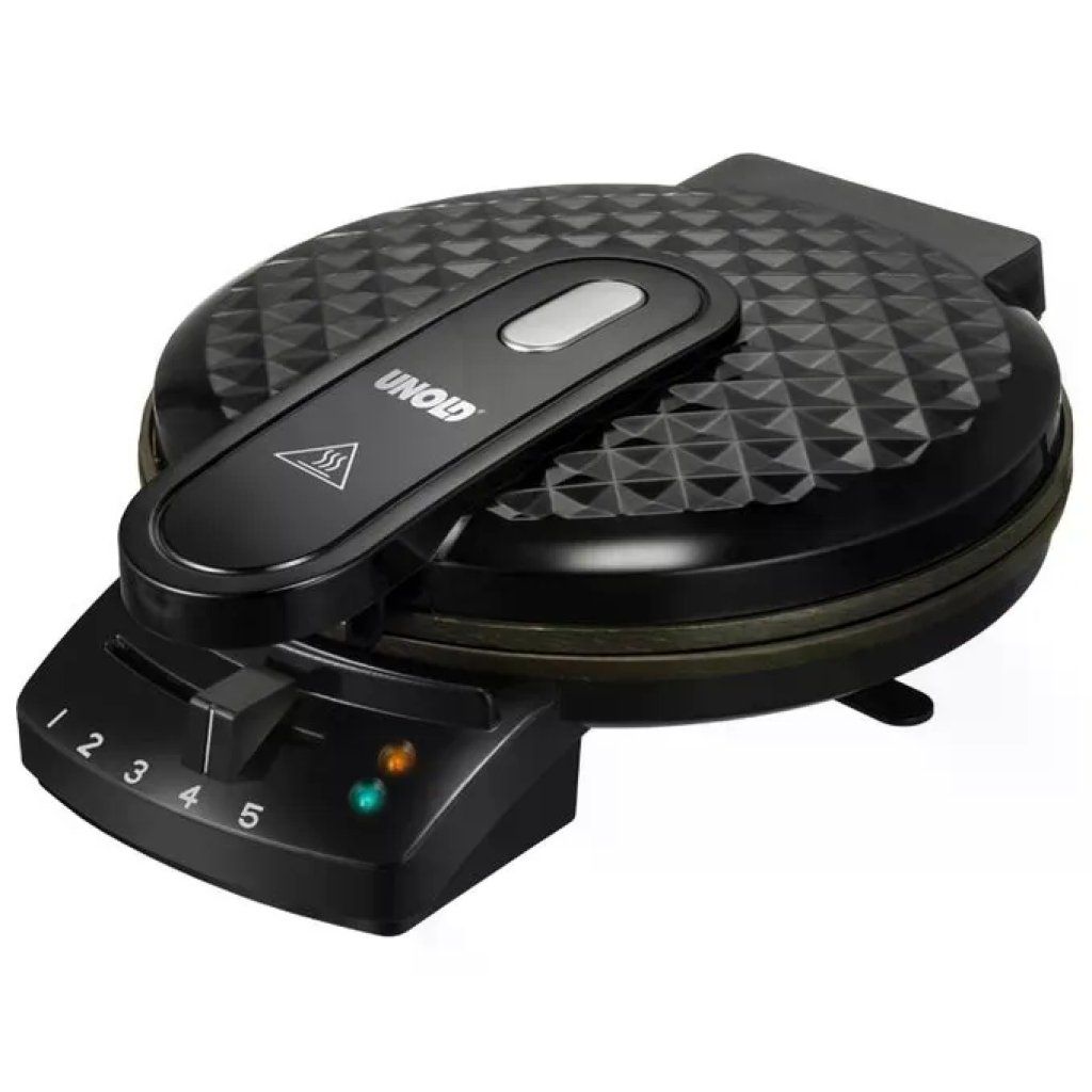 UNOLD Diamond 5 Piastra per Waffle 1200 W, Nera