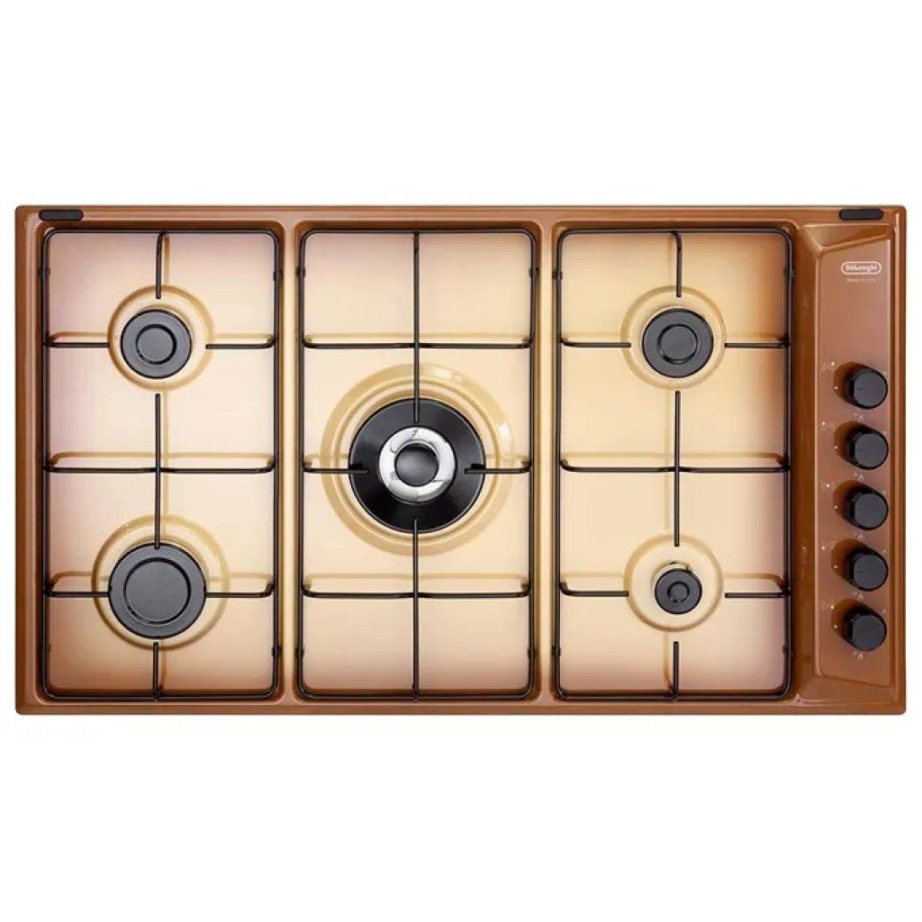 DELONGHI De’Longhi FLT59DD Linea Family Piano Cottura a Gas 86 cm, 5 Fuochi, Terra di Francia DELONGHI De’Longhi FLT59DD Linea Family Piano Cottura a Gas 86 cm, 5 Fuochi, Terra di Francia