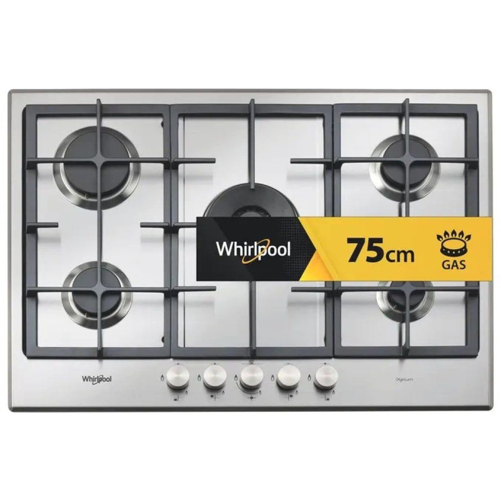 Whirlpool GMR 7522/IXL Piano Cottura a Gas 73 cm, 5 Fuochi