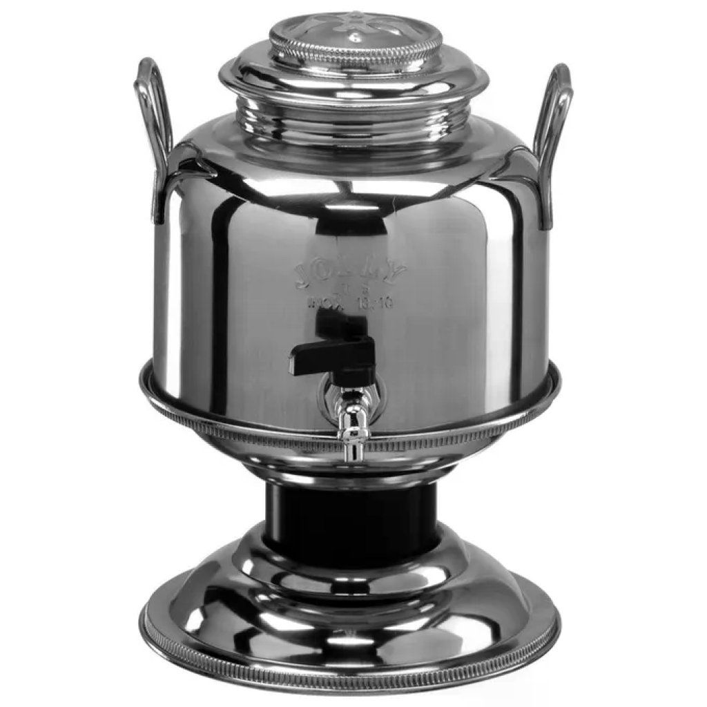 GENERICO Maffei Fusto per Olio in Acciaio Inox 5 L con Rubinetto e Supporto
