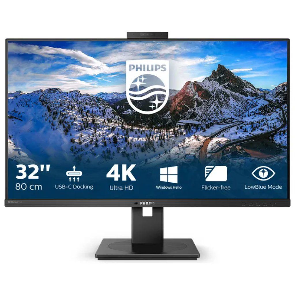 Philips 329P1H/00 Monitor 4K UHD IPS 31,5” con USB-C Docking e Webcam