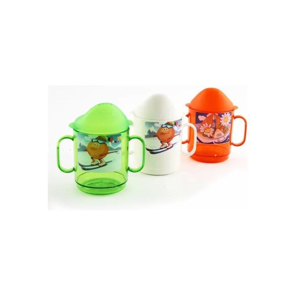COSMOPLAST Bicchiere decorato per bambini con doppio manico COSMOPLAST COSMOPLAST Bicchiere decorato per bambini con doppio manico COSMOPLAST