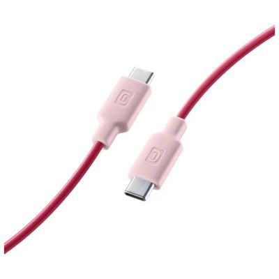 Cellularline Stylecolor Cavo USB-C a USB-C Rosa, 100 cm