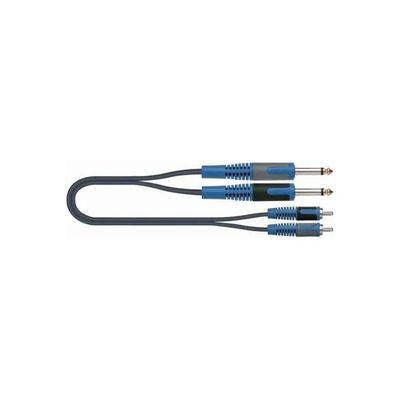 QUIKLOK Quik Lok Cavo Audio Split 2 Jack Mono 6,3 mm a 2 Jack Fono, 5 m