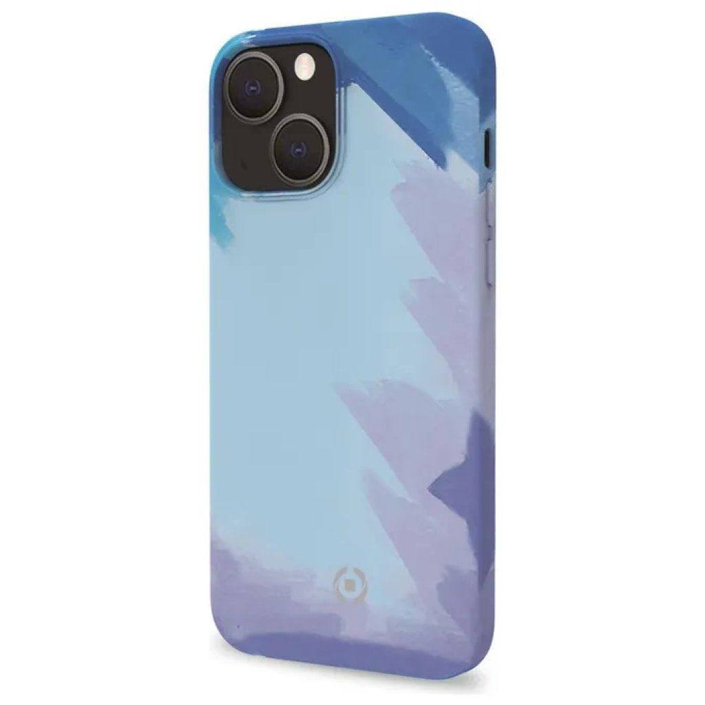 Celly Watercolor Cover Blu per iPhone 13