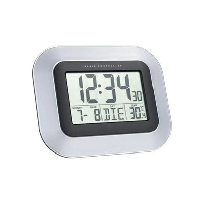 Technoline WS 8005 Orologio Digitale Radiocontrollato Nero e Argento