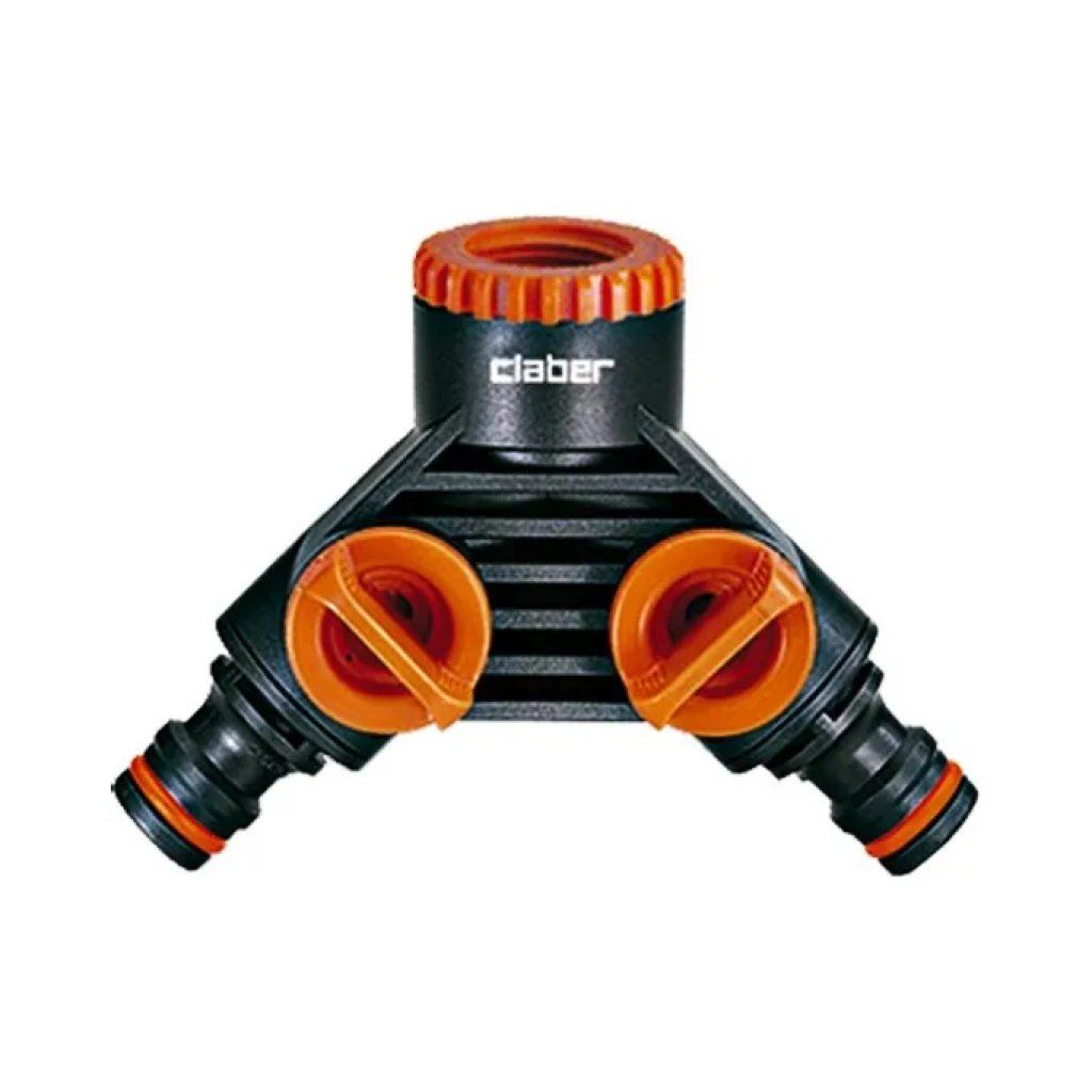 Claber 8599 Presa Rubinetto a 2 Vie Quick-Click