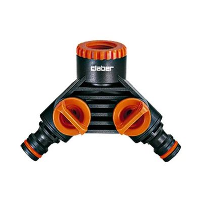 Claber 8599 Presa Rubinetto a 2 Vie Quick-Click