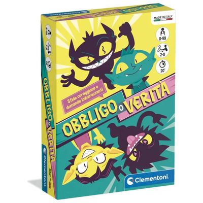 Clementoni Obbligo o Verità – Gioco di Carte Party, 8+ Anni
