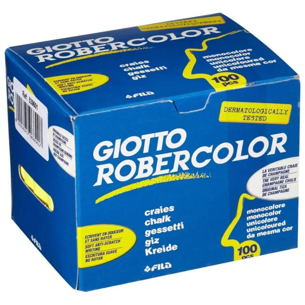 Giotto Robercolor Gessetti Gialli, Confezione da 100