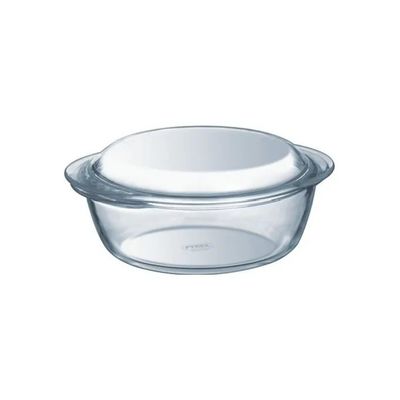 Pyrex 208A000/7143 Casseruola Tonda in Vetro con Coperchio, 3,2 L