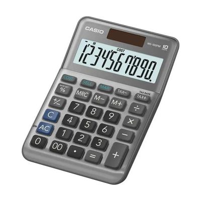 Casio MS-100FM Calcolatrice da Tavolo a 10 Cifre