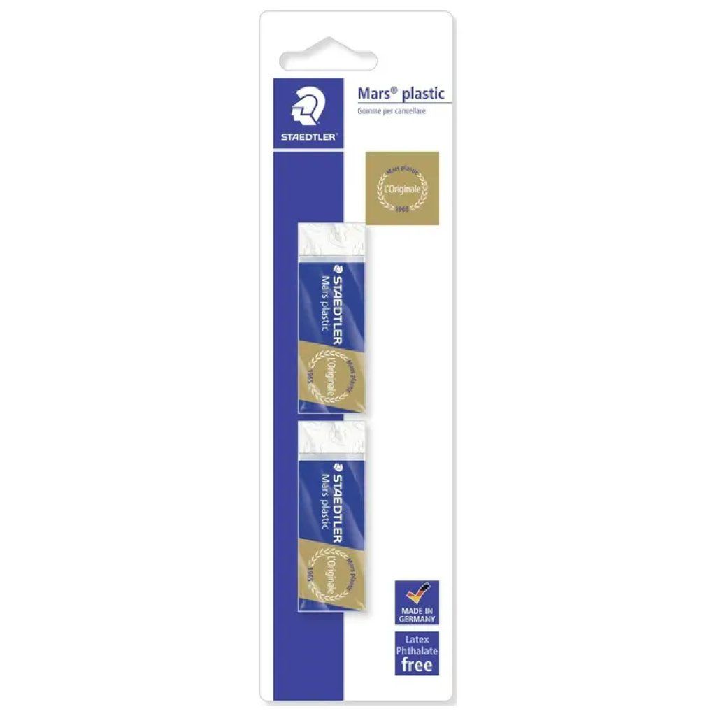 Staedtler Mars Plastic – Set da 2 gomme da cancellare