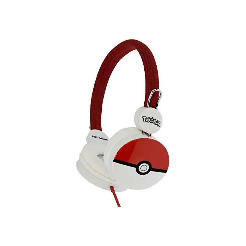 OCEANIA TRADING Cuffie cablate per bambini Pokémon Poké Ball, jack 3,5 mm, volume limitato a 85 dB