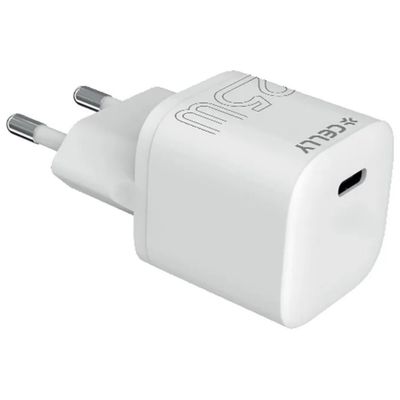 Celly UltraCompact TC1 Caricatore USB-C 25 W Bianco