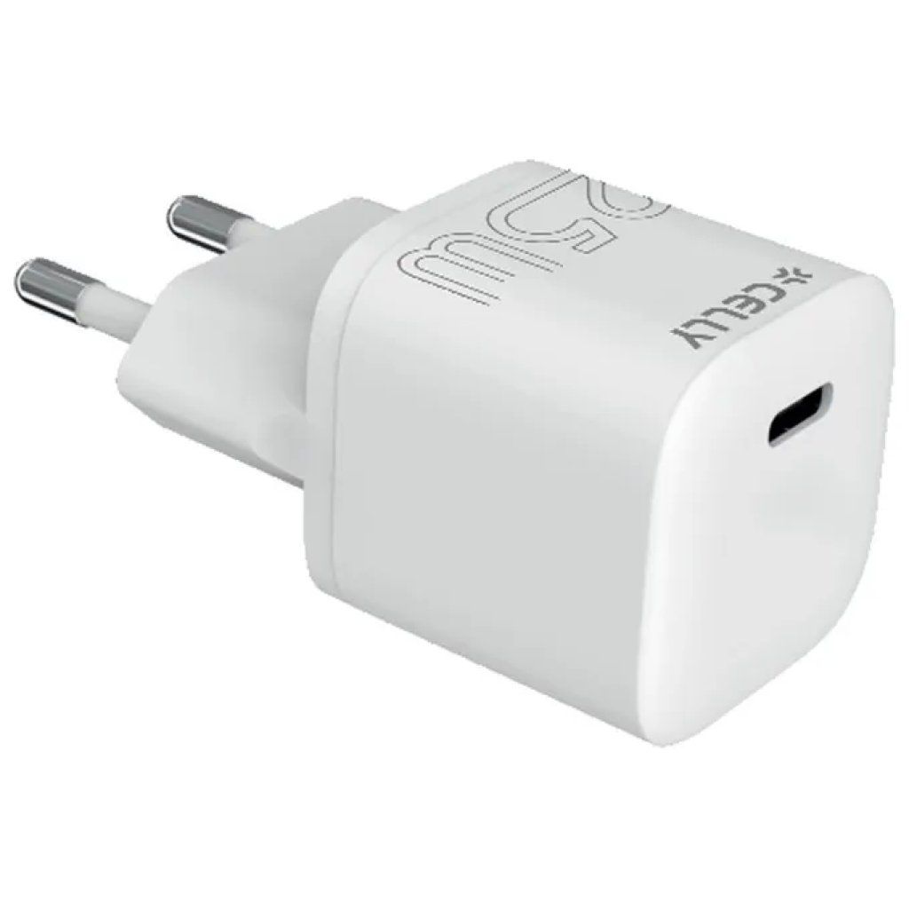 Celly UltraCompact TC 1 – Caricatore USB-C 25 W Bianco