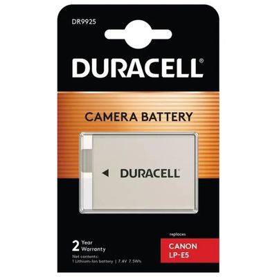 DURACELL Batteria Duracell DR9925 agli ioni di litio compatibile con Canon LP-E5 DURACELL Batteria Duracell DR9925 agli ioni di litio compatibile con Canon LP-E5