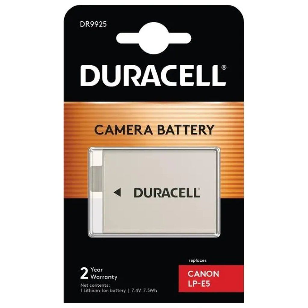 Duracell DR9925 Batteria per Fotocamera Canon LP-E5 Duracell DR9925 Batteria per Fotocamera Canon LP-E5