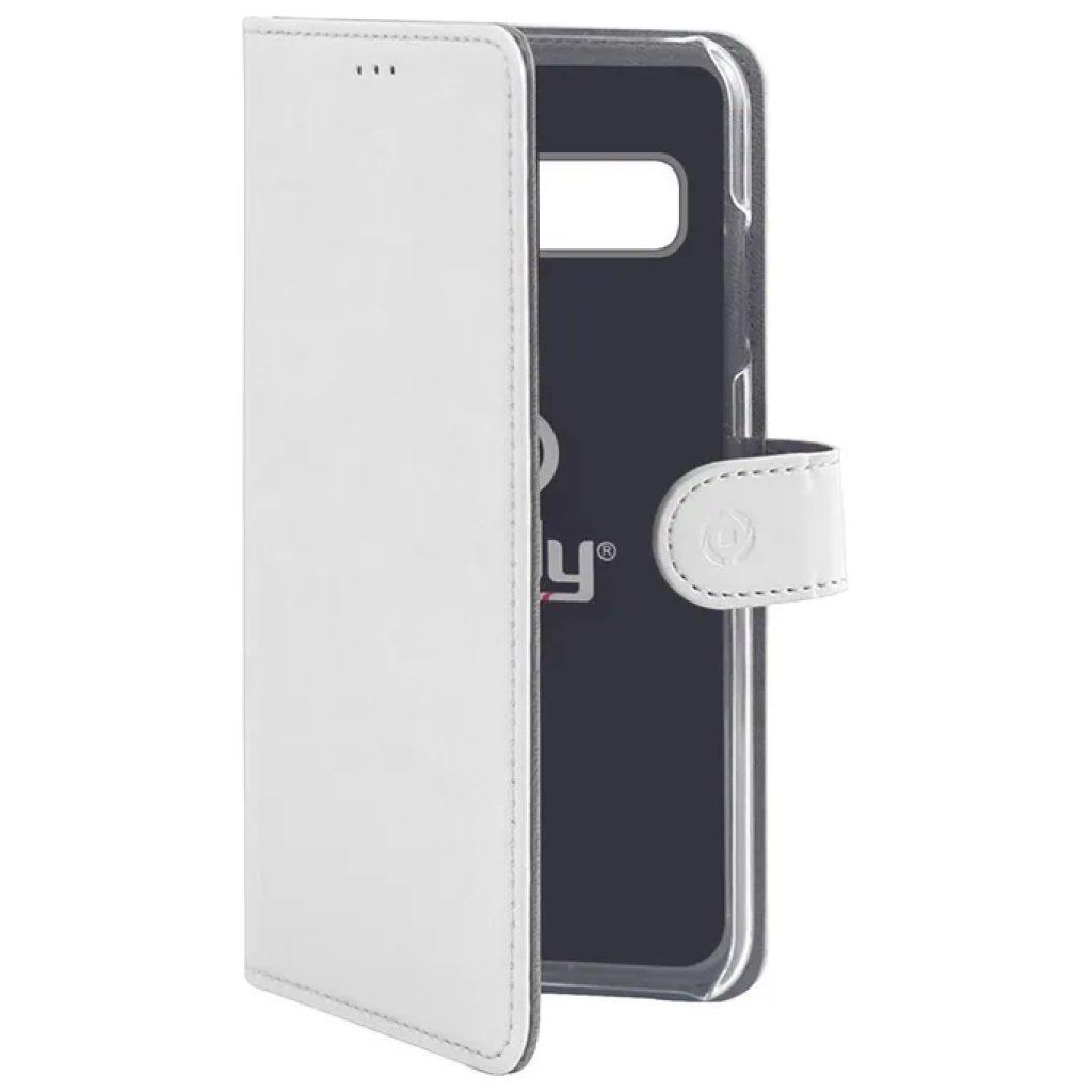 Celly Wally Cover a Portafoglio Bianca per Samsung Galaxy S10