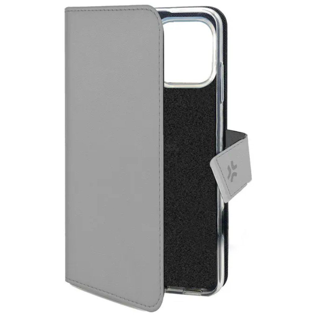 Celly Wally Custodia a Portafoglio Grigia per iPhone 16 Pro