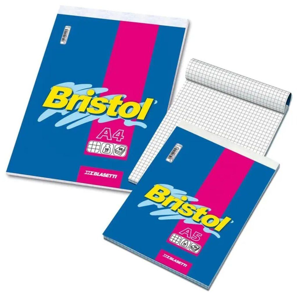 Blasetti Bristol Blocchi Note A4 Rigati, 60 Fogli, Confezione da 10 Blasetti Bristol Blocchi Note A4 Rigati, 60 Fogli, Confezione da 10