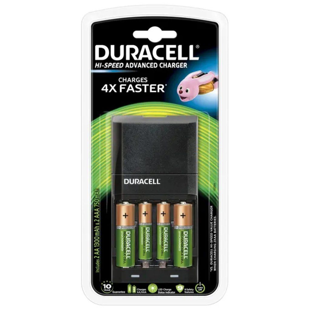 Duracell CEF27 Caricabatterie Rapido AA/AAA con 4 Batterie Duracell CEF27 Caricabatterie Rapido AA/AAA con 4 Batterie
