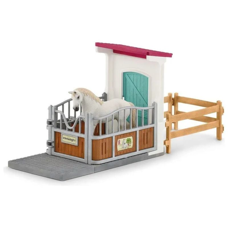 Schleich Horse Club – Box per cavalli con purosangue Moonlight