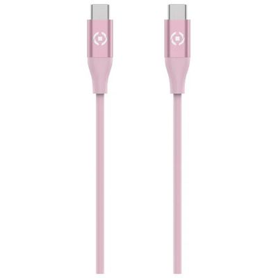 Celly Cavo USB-C a USB-C 60 W Power Delivery, 1,5 m, rosa Celly Cavo USB-C a USB-C 60 W Power Delivery, 1,5 m, rosa