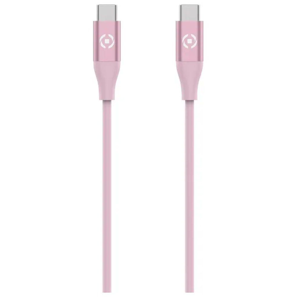 Celly Cavo USB-C/USB-C Power Delivery 60 W, 1,5 m, rosa
