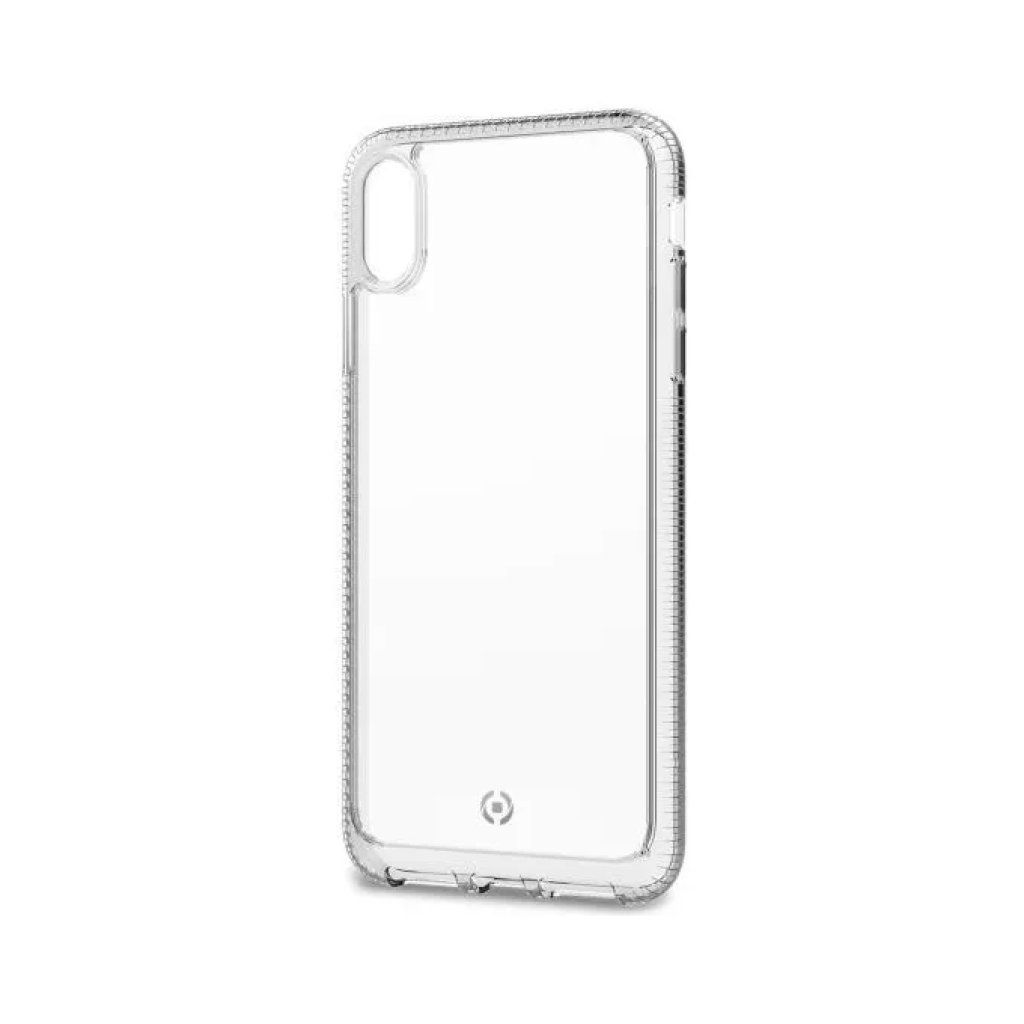 Celly Hexalite Cover trasparente con dettagli bianchi per iPhone XS Max