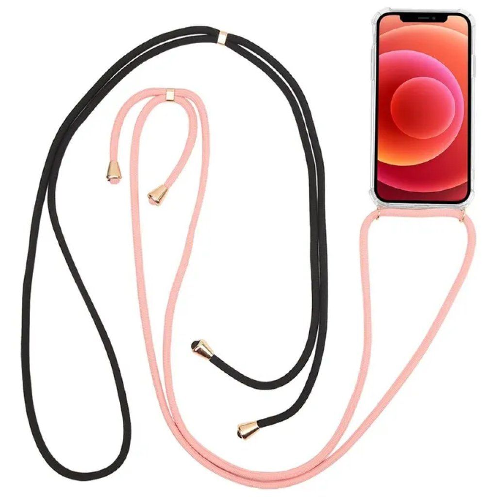 Celly Lacet Case per iPhone Pro Max Nero-Rosa