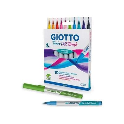 Giotto Turbo Soft Brush – Set 10 Pennarelli a Punta Flessibile Giotto Turbo Soft Brush – Set 10 Pennarelli a Punta Flessibile