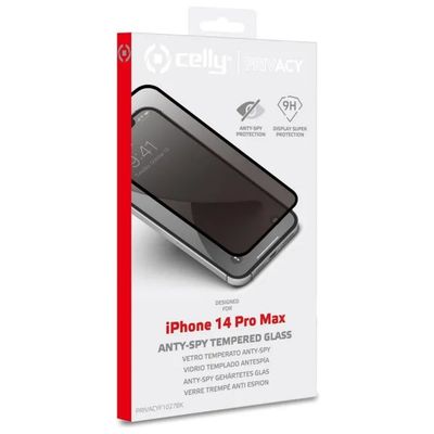 Celly Privacy Full Vetro Temperato Anti-Spy per iPhone 14 Pro Max