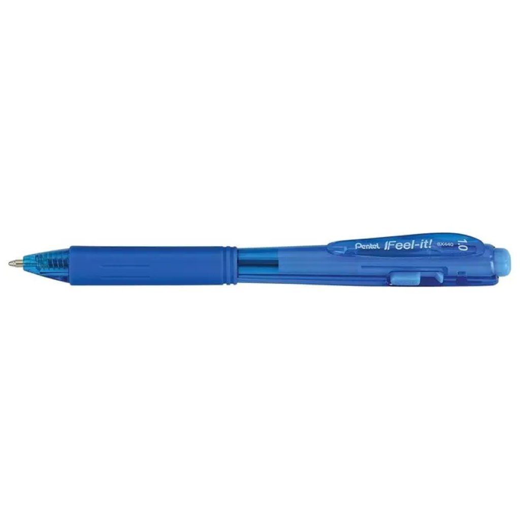 Pentel Feel-it Wow BX440-SI – Penne a Sfera Azzurre, Punta 1 mm, 12 Pezzi
