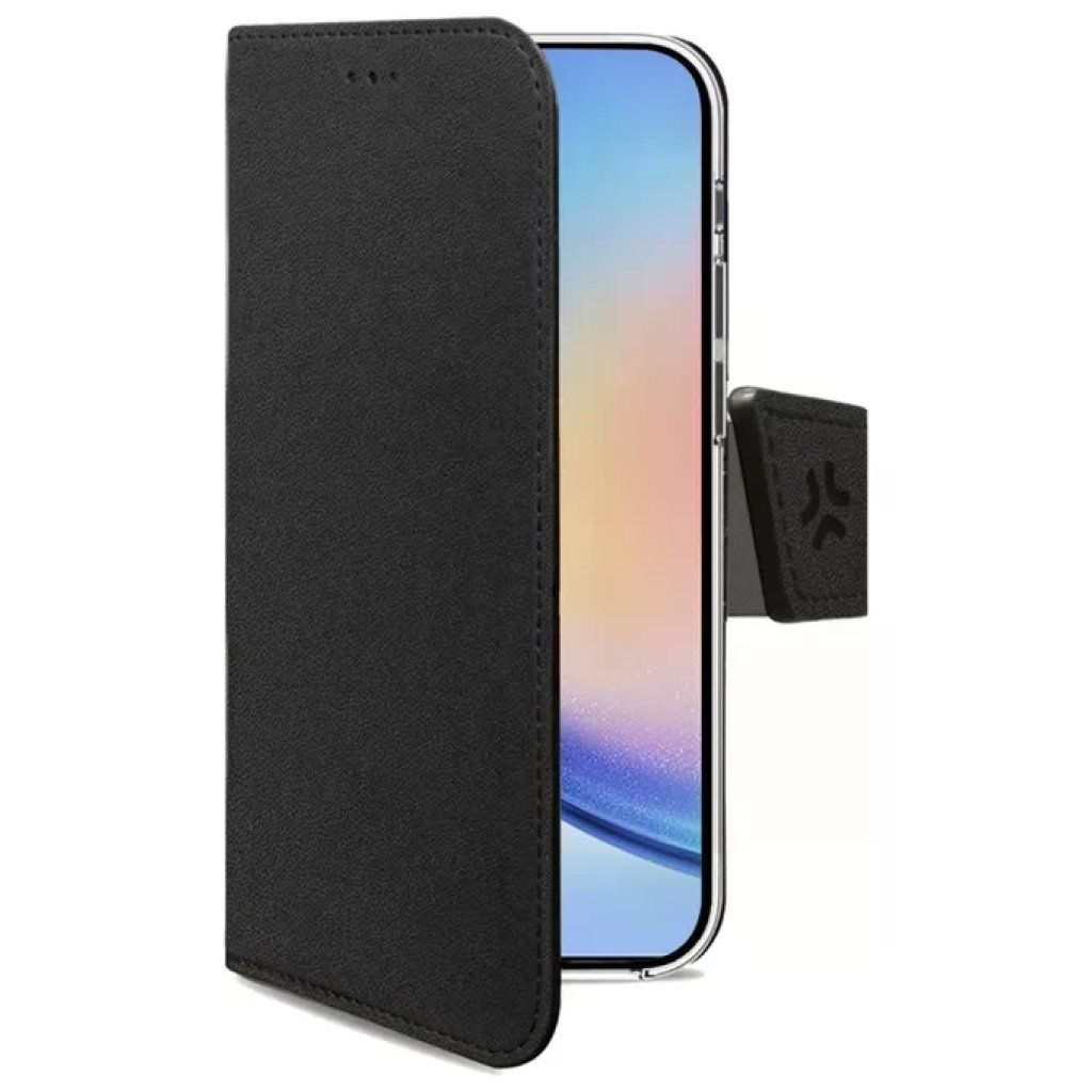 Celly Wally Custodia a Portafoglio Nera per Samsung Galaxy A35 5G