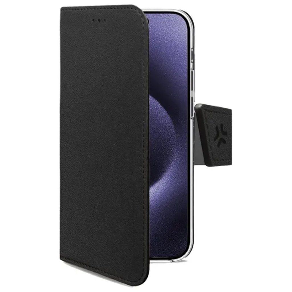 Celly Wally Case Custodia a Libro per iPhone 16 Pro Max, Nero